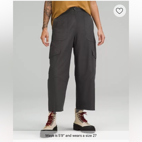 Lululemon Light Utilitech Cargo Pocket HR Pants Graphite Grey Womens Size 27 - Picture 1 of 10